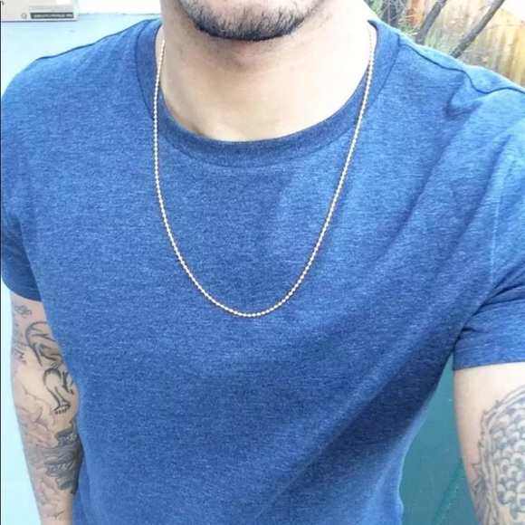 NEW 14K Yellow Gold Stainless Ball Chain Necklace (QUANTITY 2) - Picture 5 of 5